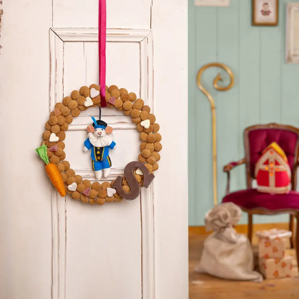 Sjaal met verhaal Sjaal met verhaal - hanger - pietermuis blauw