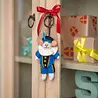 Sjaal met verhaal Sjaal met verhaal - hanger - pietermuis blauw