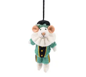 Sjaal met verhaal Sjaal met verhaal - hanger - pietermuis turquoise