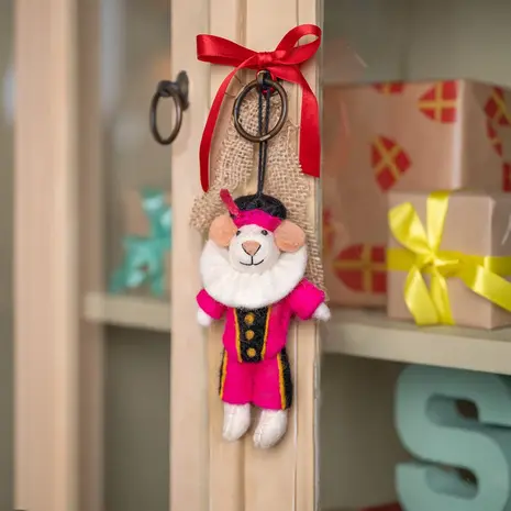 Sjaal met verhaal Sjaal met verhaal - hanger - pietermuis fuchsia