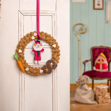 Sjaal met verhaal Sjaal met verhaal - hanger - pietermuis fuchsia