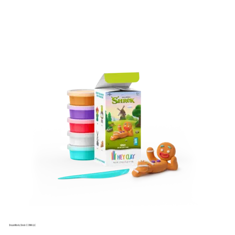 Hey Clay Hey Clay - boetseerklei Shrek - gingy (5 potjes)