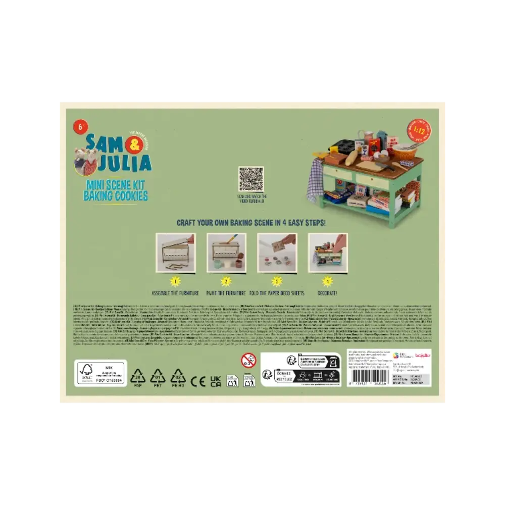 Sam & Julia / Het Muizenhuis Sam & Julia - mini scene kit - koekjes bakken Sam & Julia / Het Muizenhuis Sam & Julia - mini scene kit - koekjes bakken