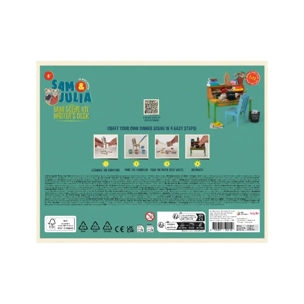 Sam & Julia / Het Muizenhuis Sam & Julia - mini scene kit - schrijversbureau Sam & Julia / Het Muizenhuis Sam & Julia - mini scene kit - schrijversbureau