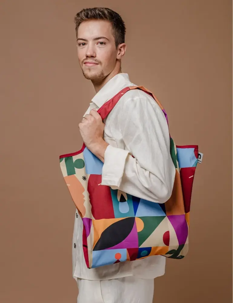 Notabag Notabag - opvouwbare shopper - roots Notabag Notabag - opvouwbare shopper - roots