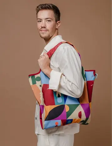 Notabag Notabag - opvouwbare shopper - roots Notabag Notabag - opvouwbare shopper - roots