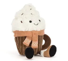Jellycat Jellycat - amuseables knuffel - scarffles hot chocolate Jellycat Jellycat - amuseables knuffel - scarffles hot chocolate