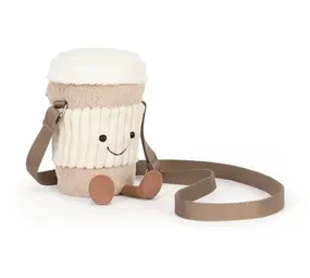 Jellycat Jellycat - knuffel tasje - amuseables perkle coffee Jellycat Jellycat - knuffel tasje - amuseables perkle coffee