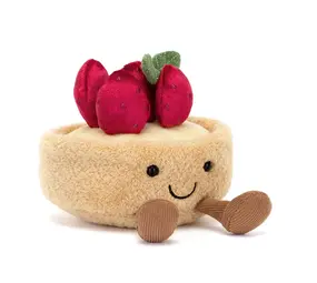 Jellycat Jellycat - amuseables knuffel - fleurette tarte aux fraises Jellycat Jellycat - amuseables knuffel - fleurette tarte aux fraises