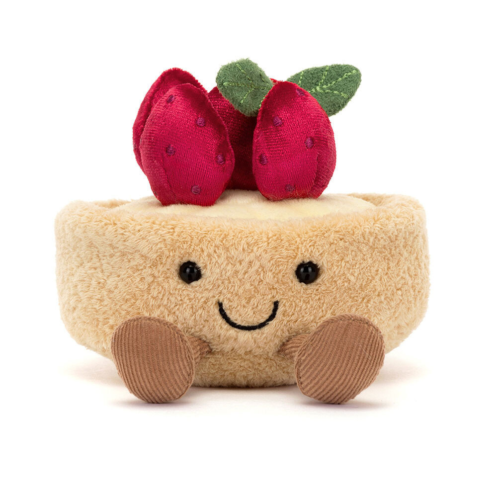 Jellycat Jellycat - amuseables knuffel - fleurette tarte aux fraises Jellycat Jellycat - amuseables knuffel - fleurette tarte aux fraises