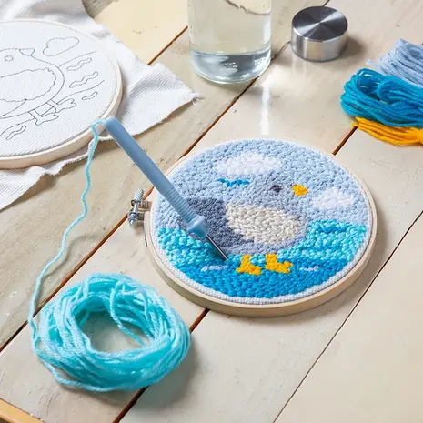 Kikkerland Kikkerland - punch needle kit - pigeon