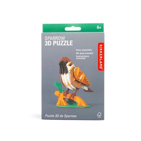 Kikkerland Kikkerland - 3d puzzel - sparrow