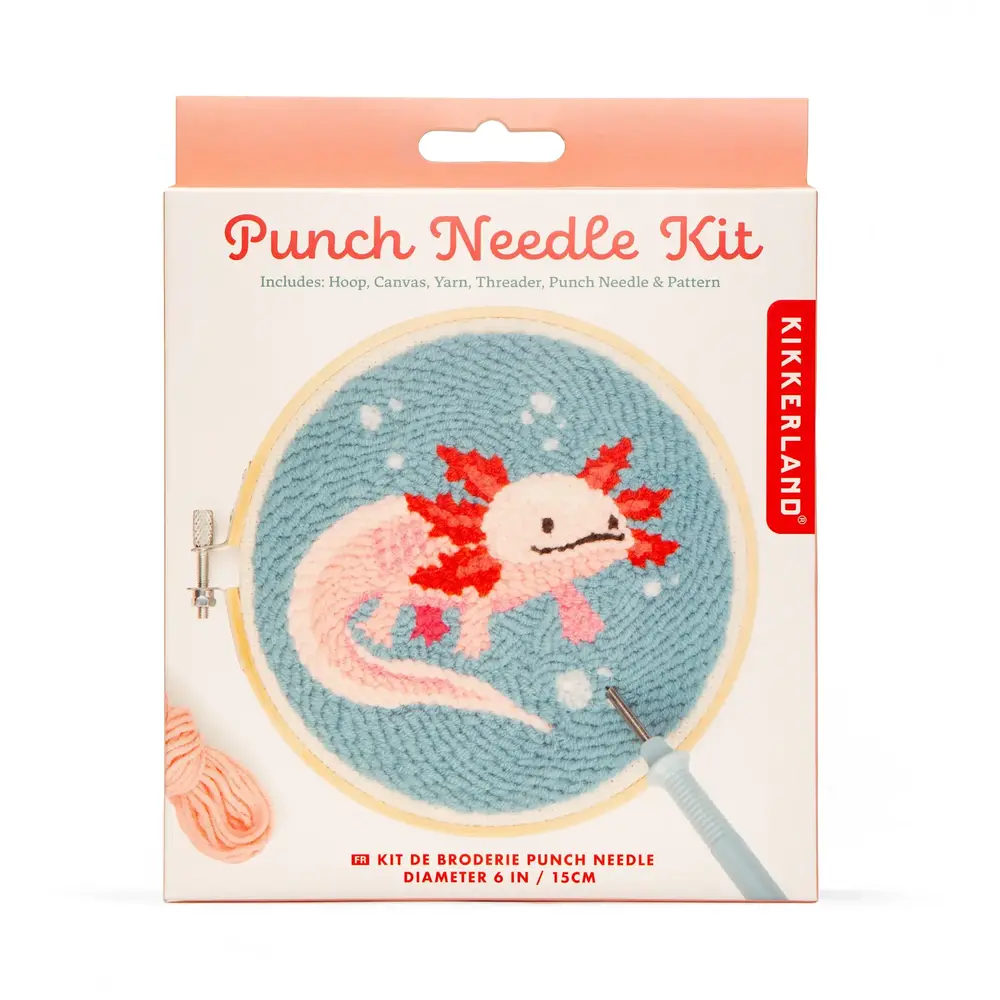 Kikkerland Kikkerland - punch needle kit - axolotl Kikkerland Kikkerland - punch needle kit - axolotl