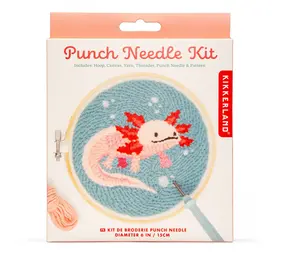 Kikkerland Kikkerland - punch needle kit - axolotl Kikkerland Kikkerland - punch needle kit - axolotl