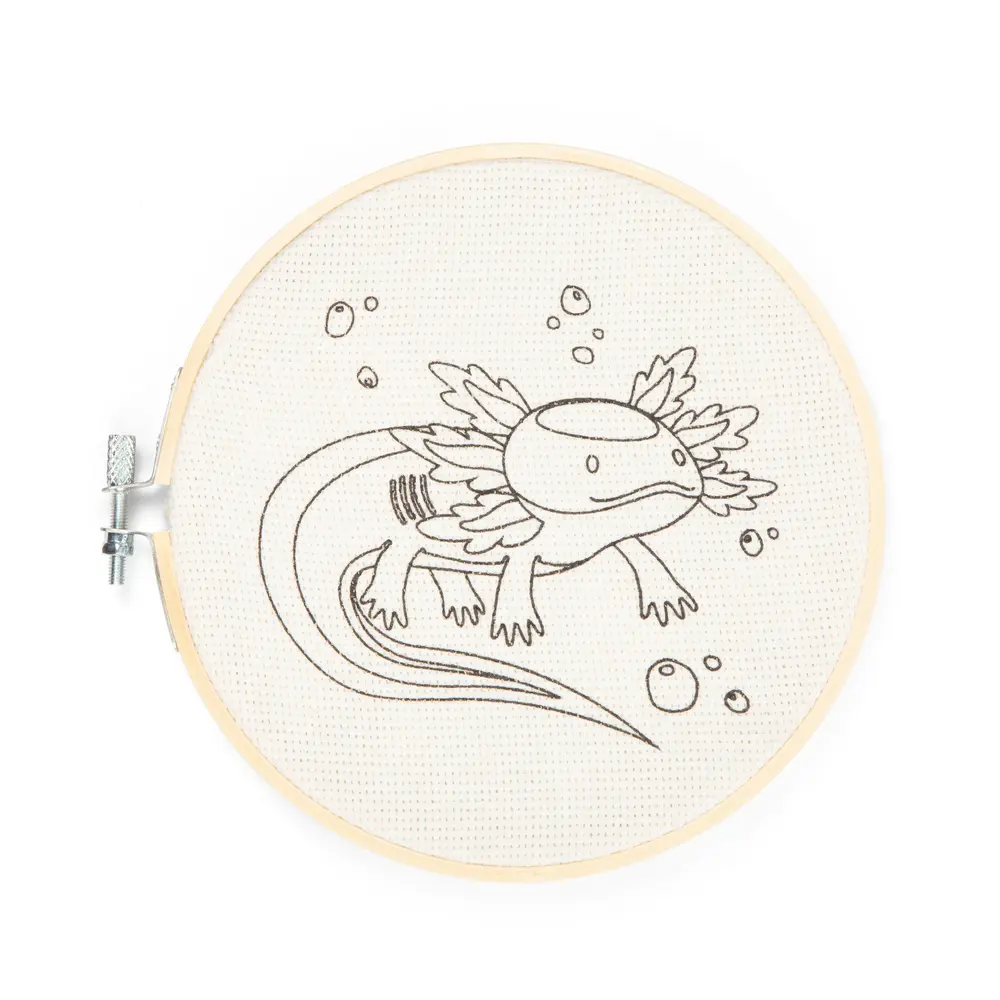 Kikkerland Kikkerland - punch needle kit - axolotl Kikkerland Kikkerland - punch needle kit - axolotl