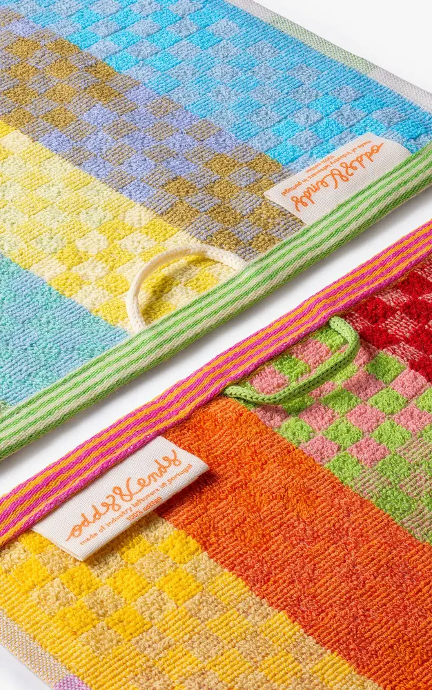 Foekje Fleur Foekje fleur - odds & ends - multi doekjes checkered check #163 (set van 2)