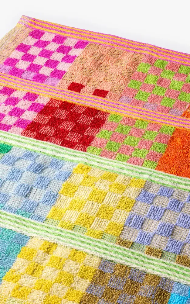 Foekje Fleur Foekje fleur - odds & ends - multi doekjes checkered check #163 (set van 2)