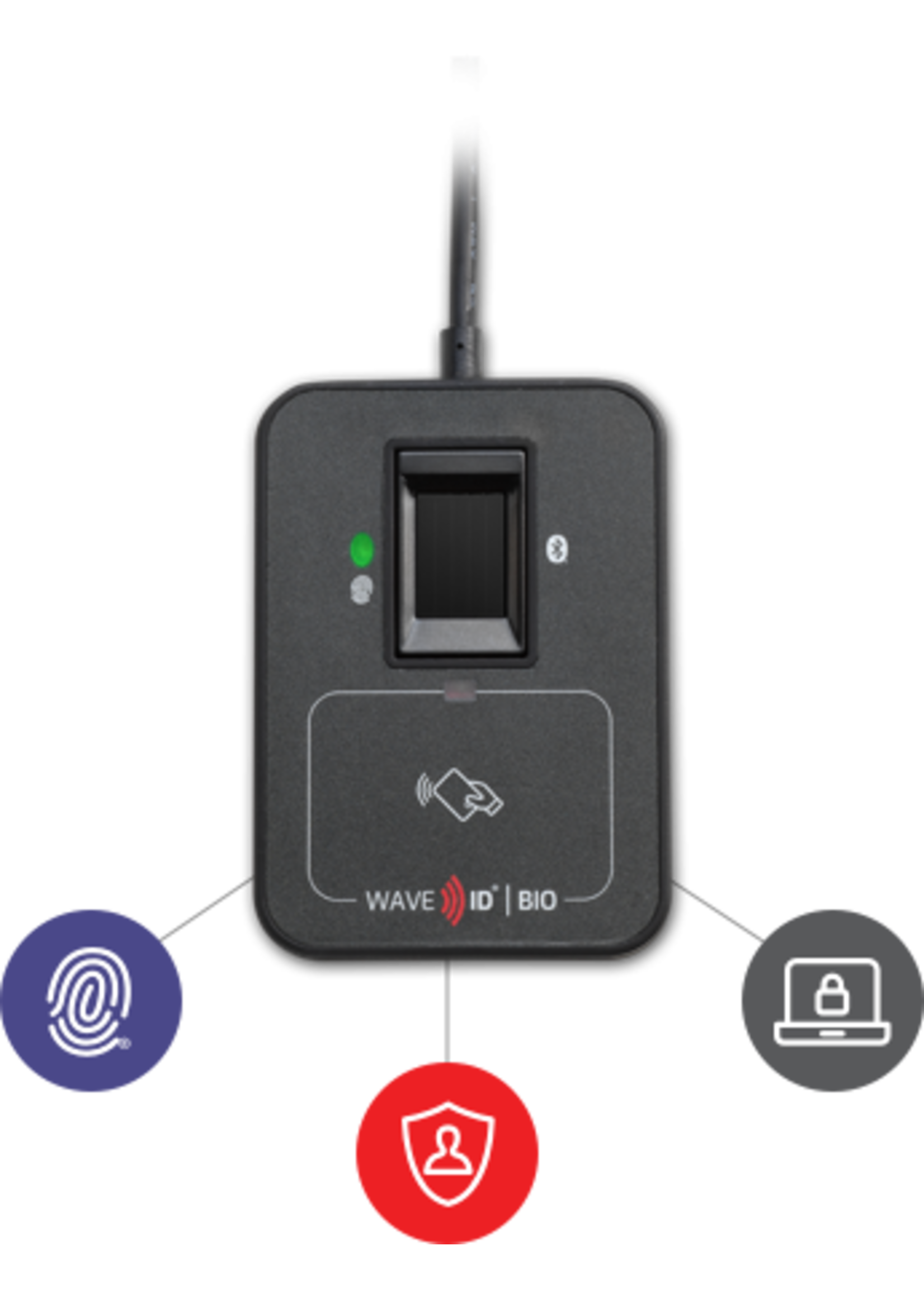 RDF-30542AKU WAVE ID Bio SDK Badge & Fingerprint Combo Black USB Reader