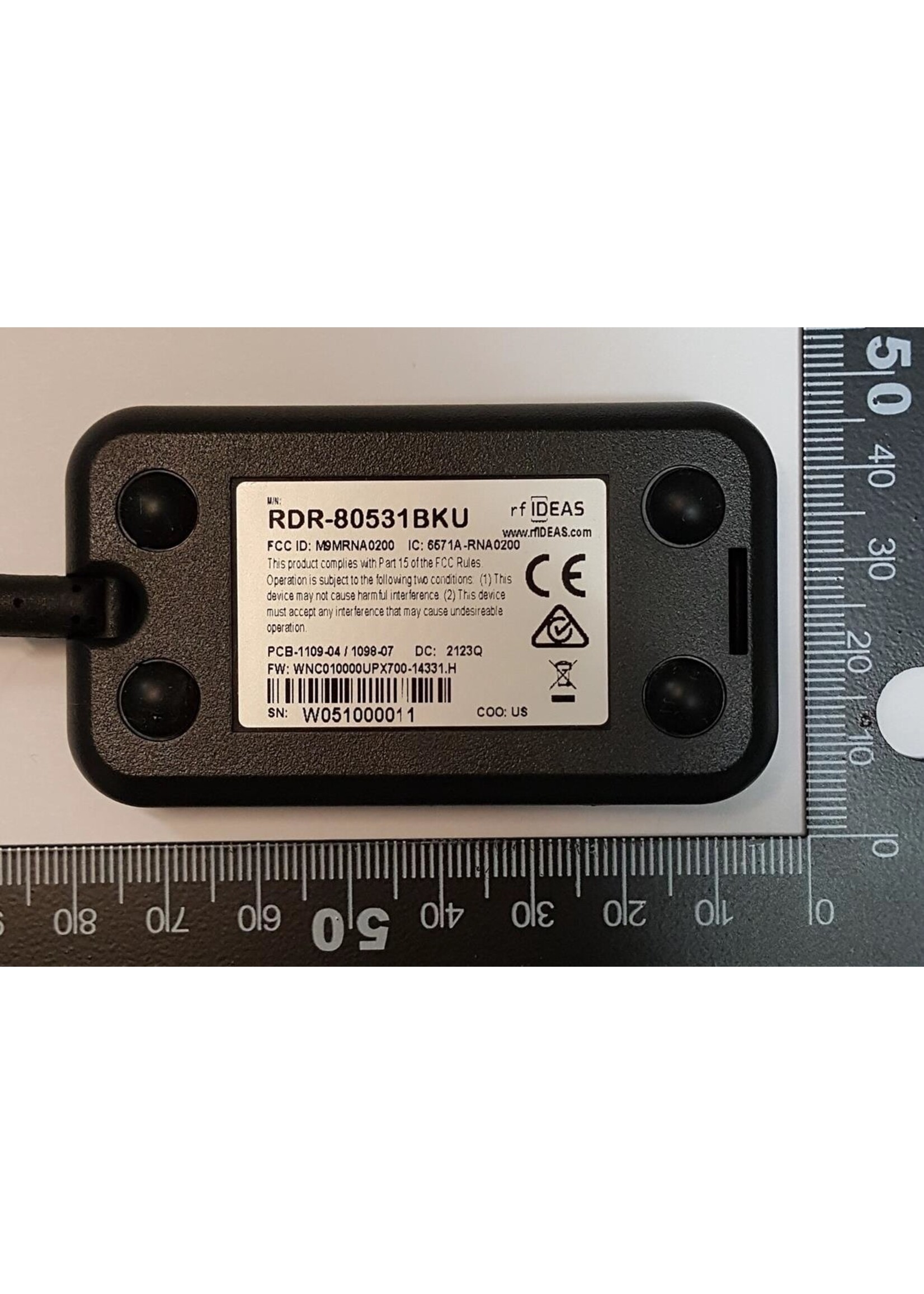 RDR-80531BKU-C06 WAVE ID Plus Mini V3 Black USB Keystroke with 6" cable Reader