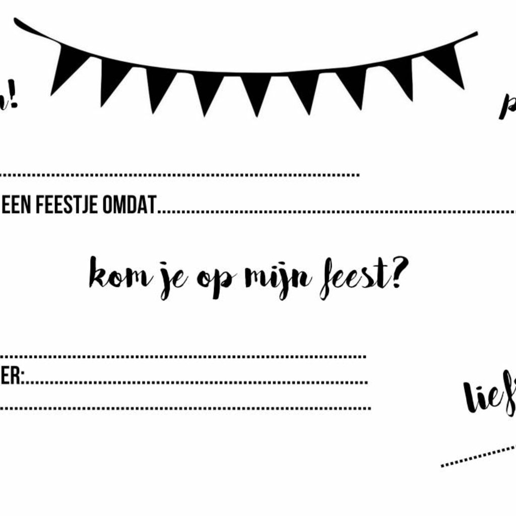 Uitnodigingen Let's have a party!
