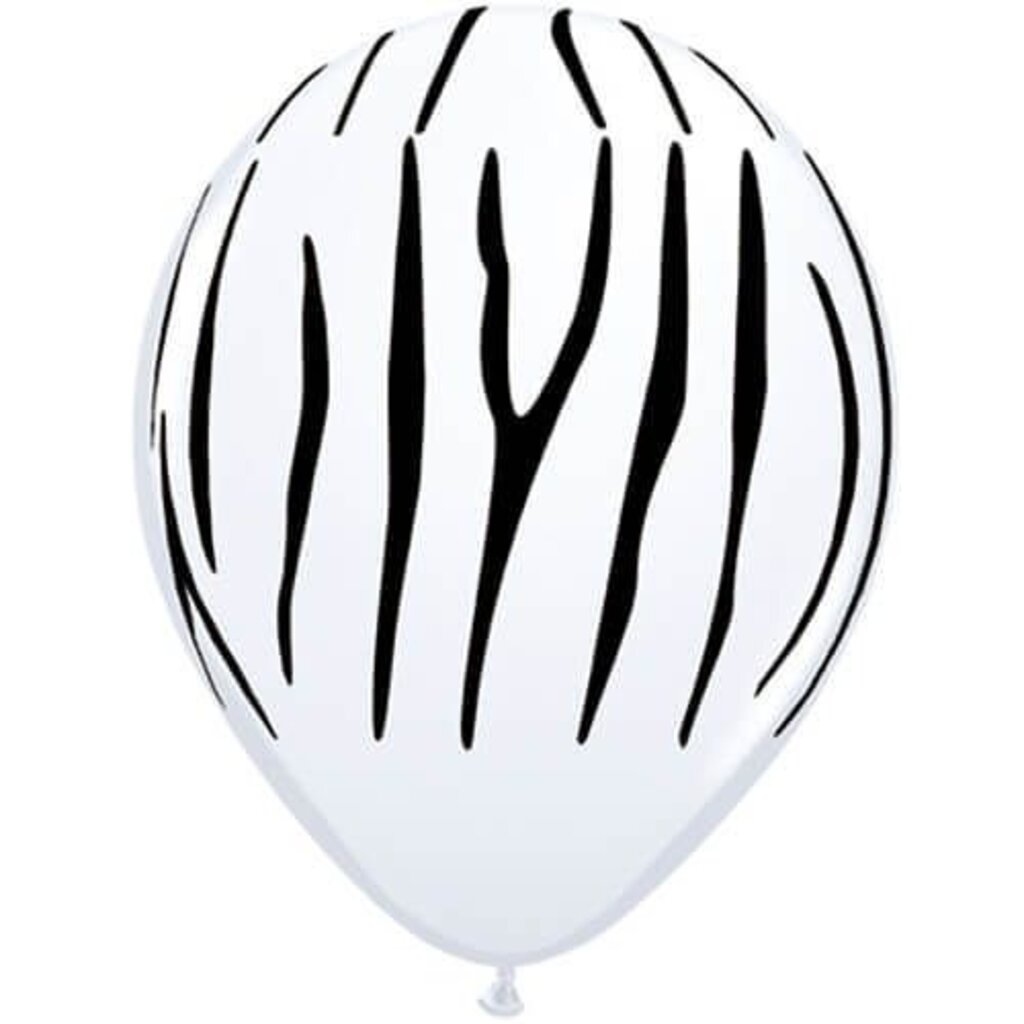 Ballonnen met zebrastrepen 5x
