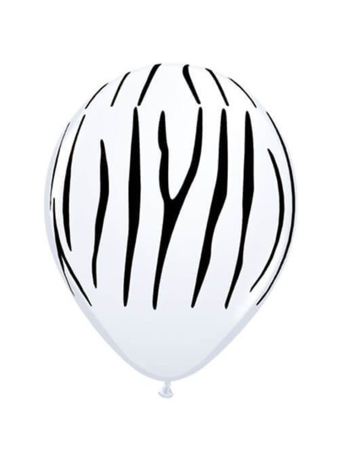 Ballonnen met zebrastrepen 5x