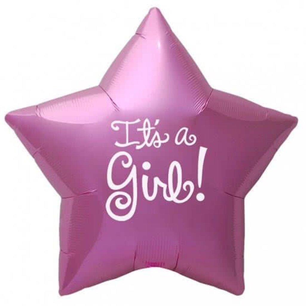 Folieballon ster it's a girl