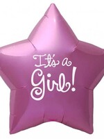 Folieballon ster  it's a girl
