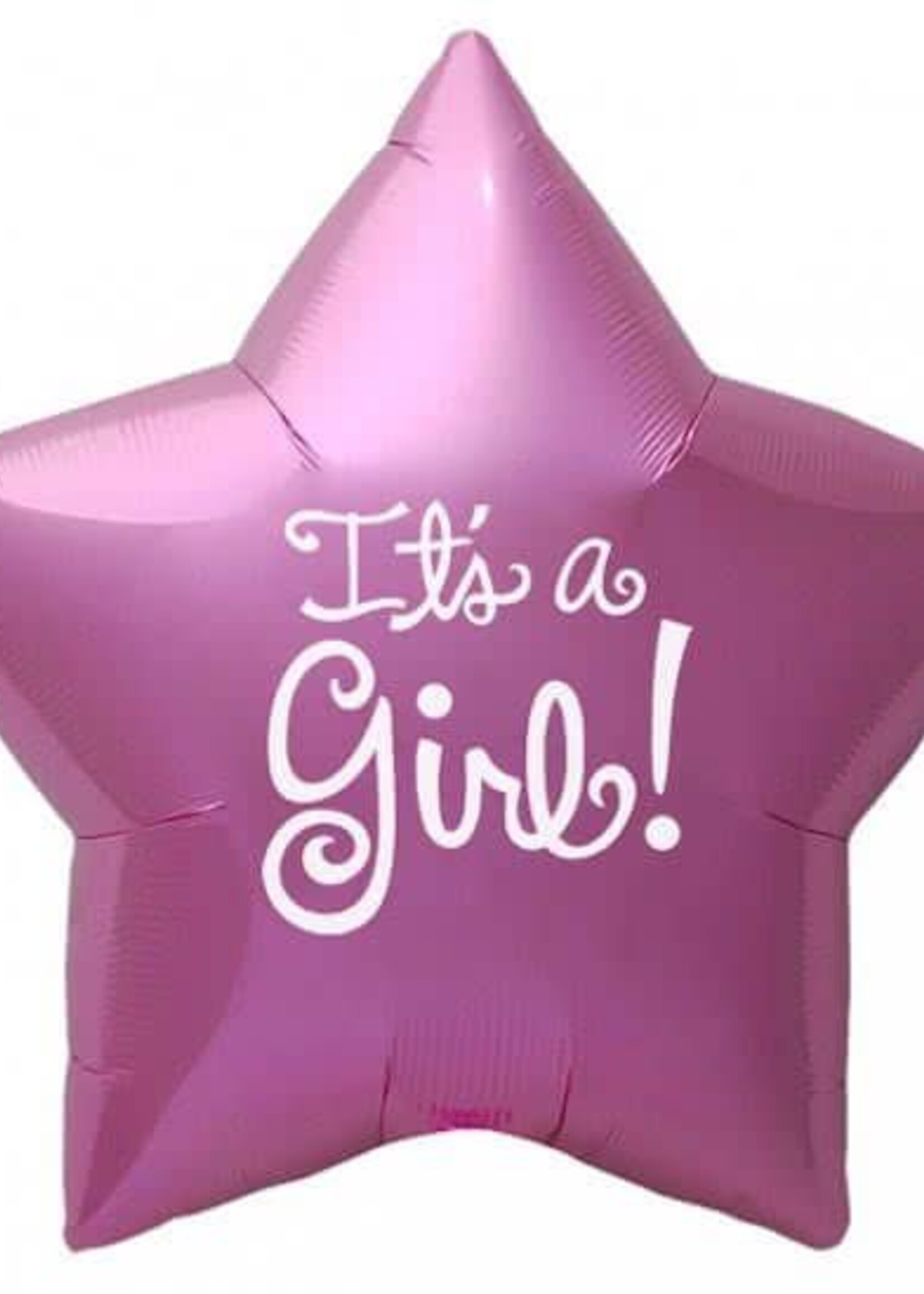 Folieballon ster it's a girl