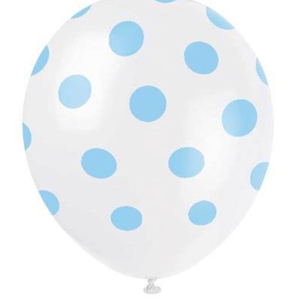 Ballonnen met blauwe stippen