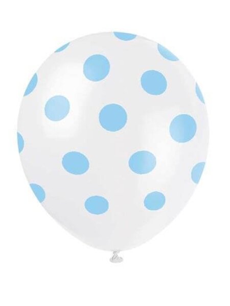 Ballonnen met blauwe stippen