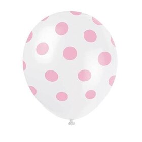  Ballonnen met roze stippen