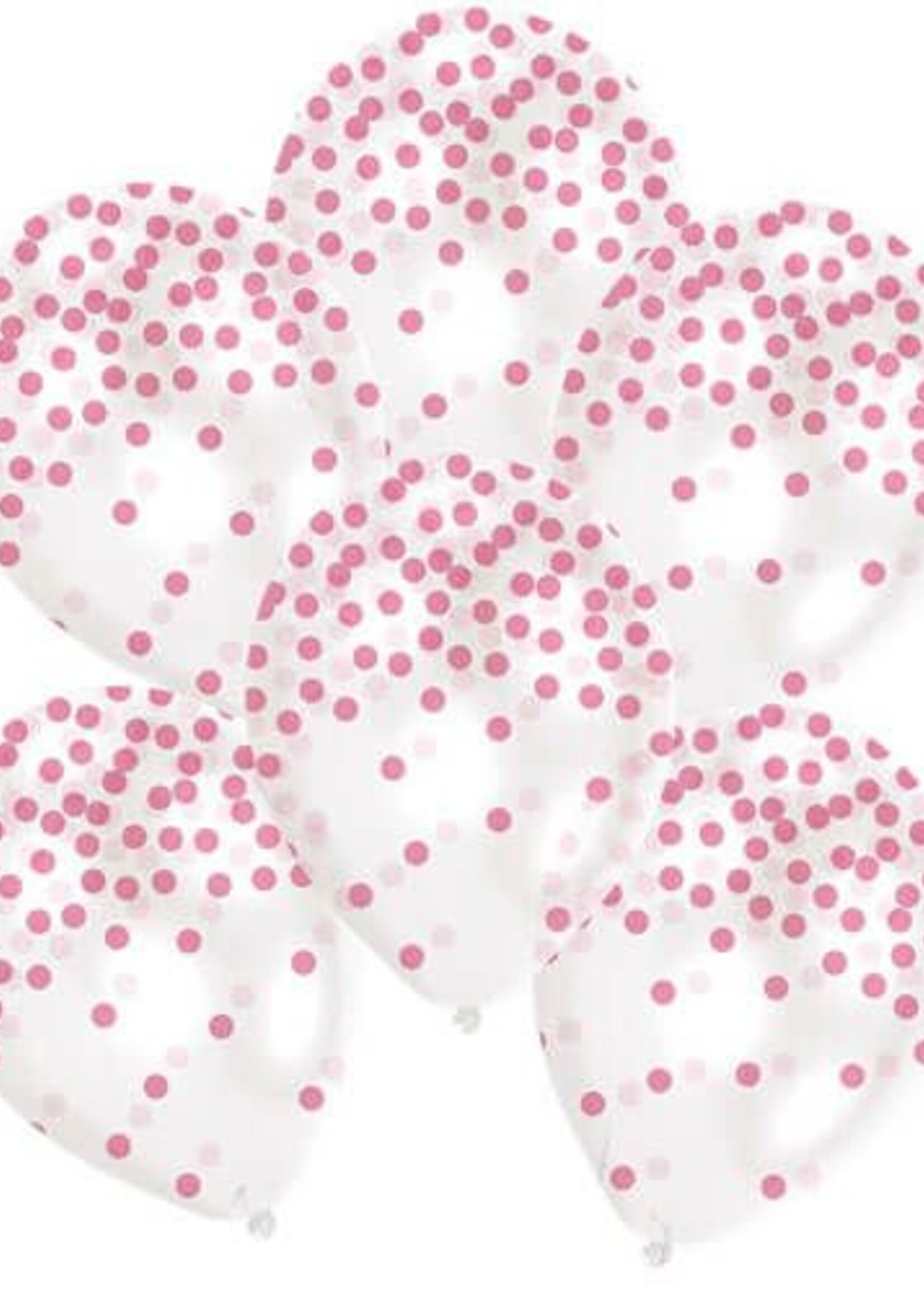 Ballonnen met roze confetti print 6x
