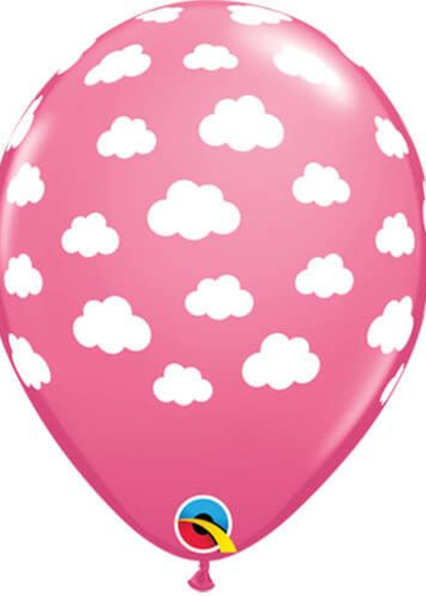 Roze ballonnen met wolkjes