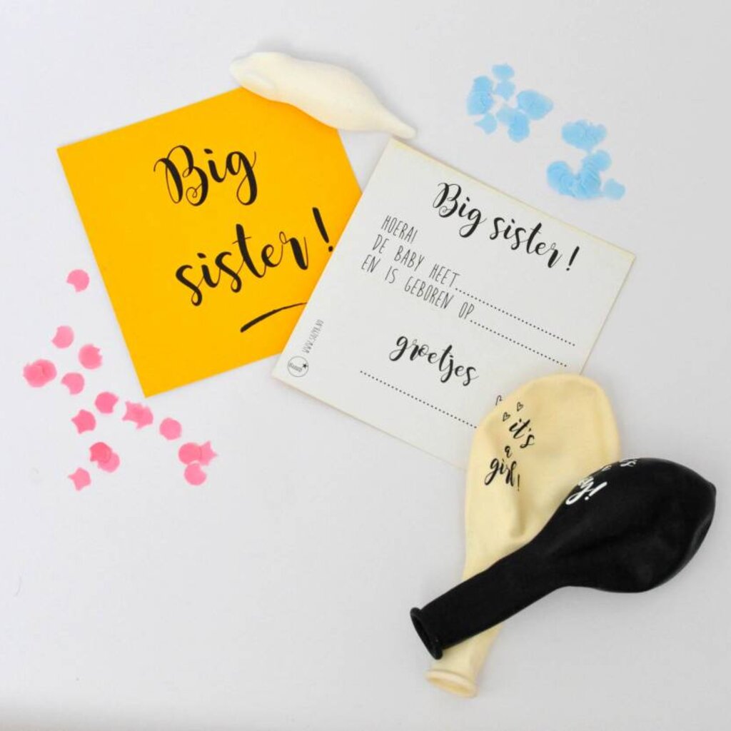 Traktatiekaartjes Big sister 10x