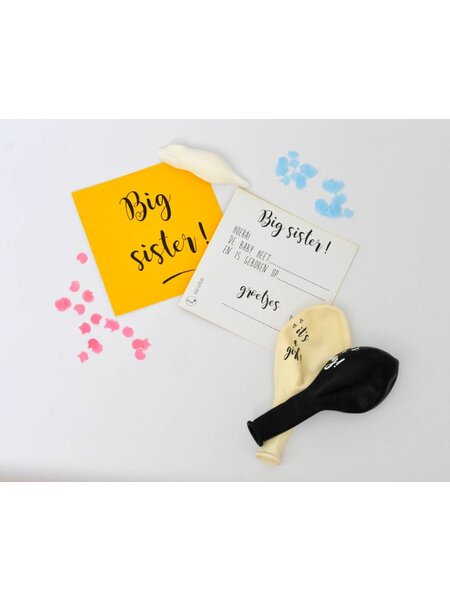 Traktatiekaartjes Big sister 10x
