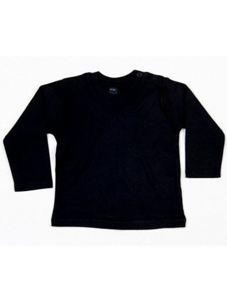 Zwarte longsleeve onbedrukt