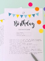 Birthday interview blauw