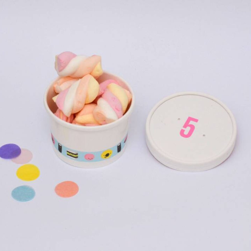 Witte bakjes met deksel 5x