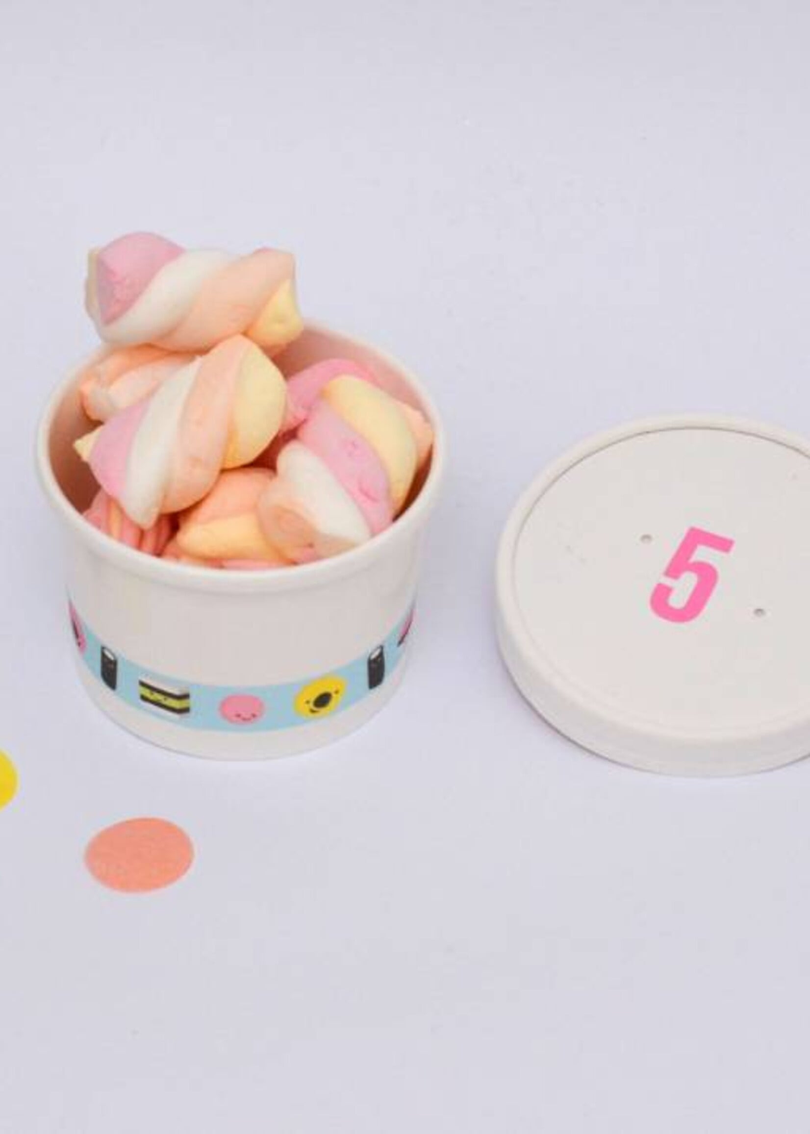 Witte bakjes met deksel 5x