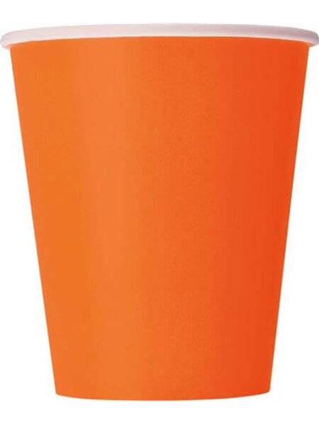 Oranje bekers 8x