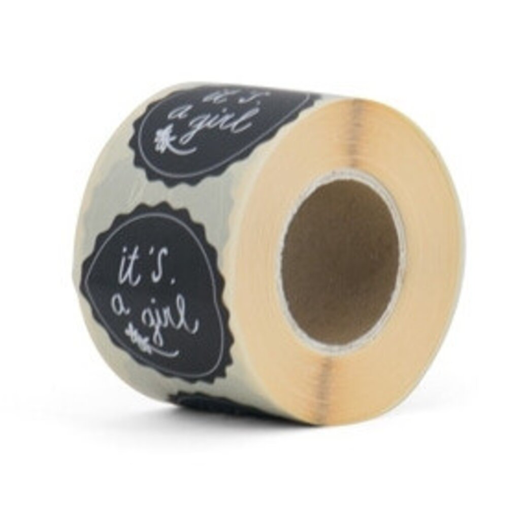 Sluitsticker it's a girl zwart 10 x