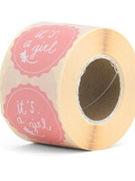 Sluitsticker it's a girl roze 10 x