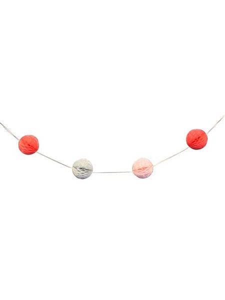 Honeycomb slinger rood, roze en grijs