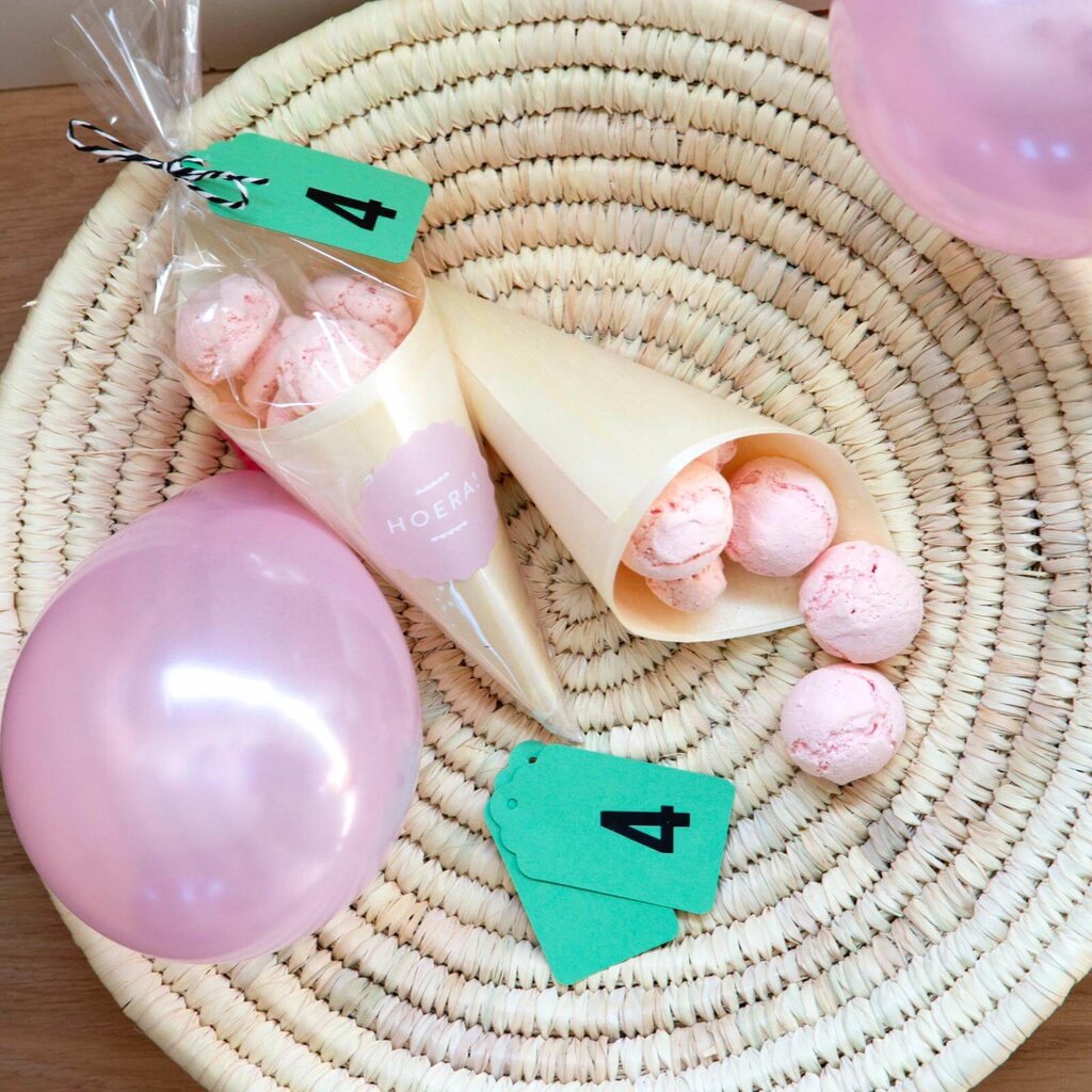 Houten ijshoorns 5x