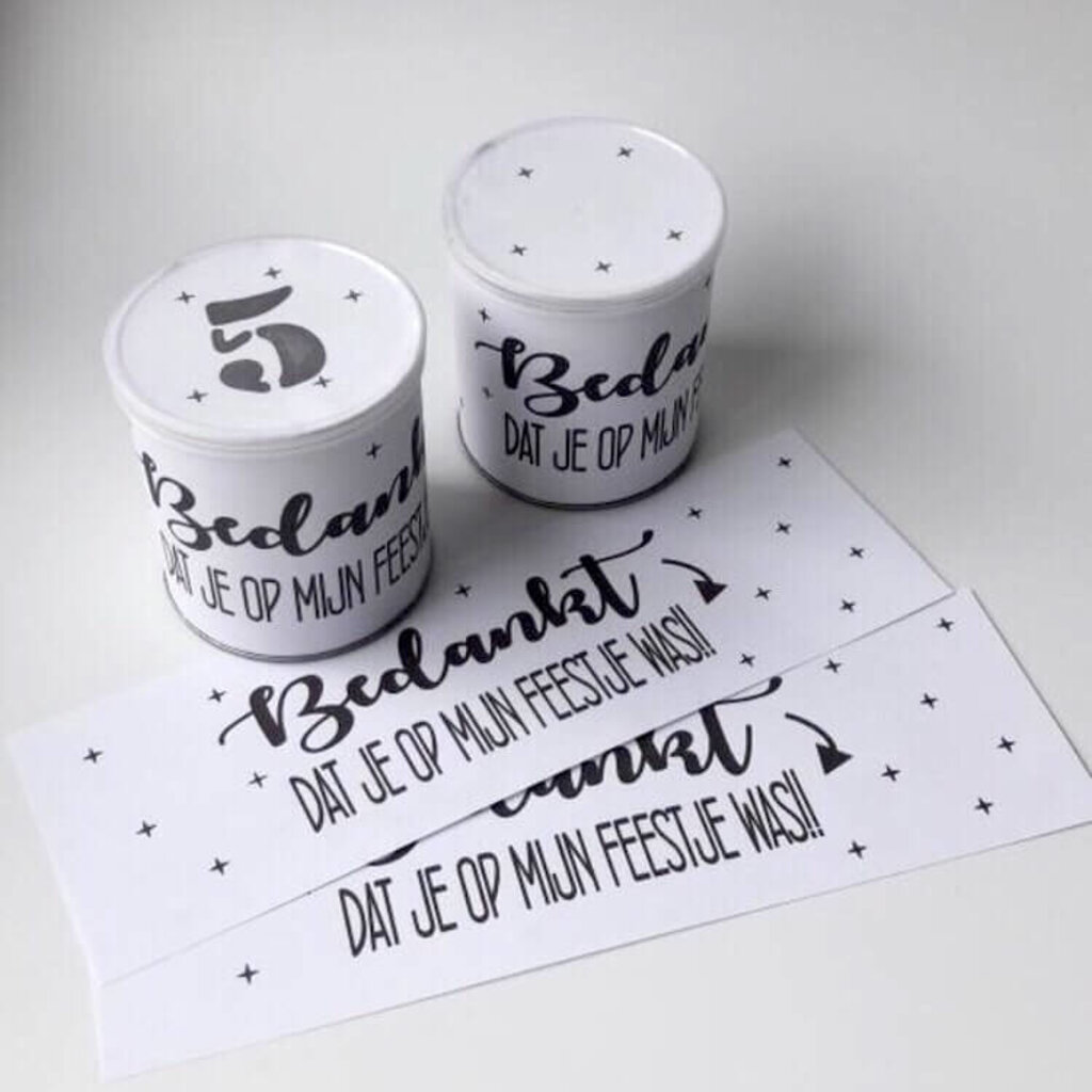 Printable Bedankt dat je op mijn feestje was