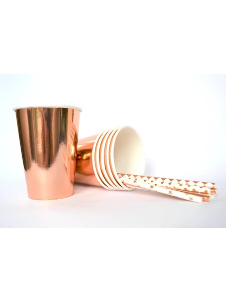 Rose gouden bekers 8x