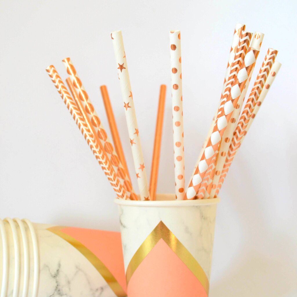 Rietjes rose goud 20x