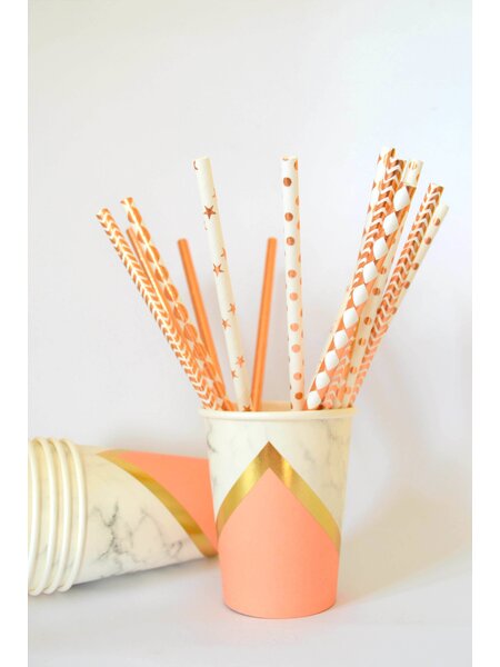Rietjes rose goud 20x