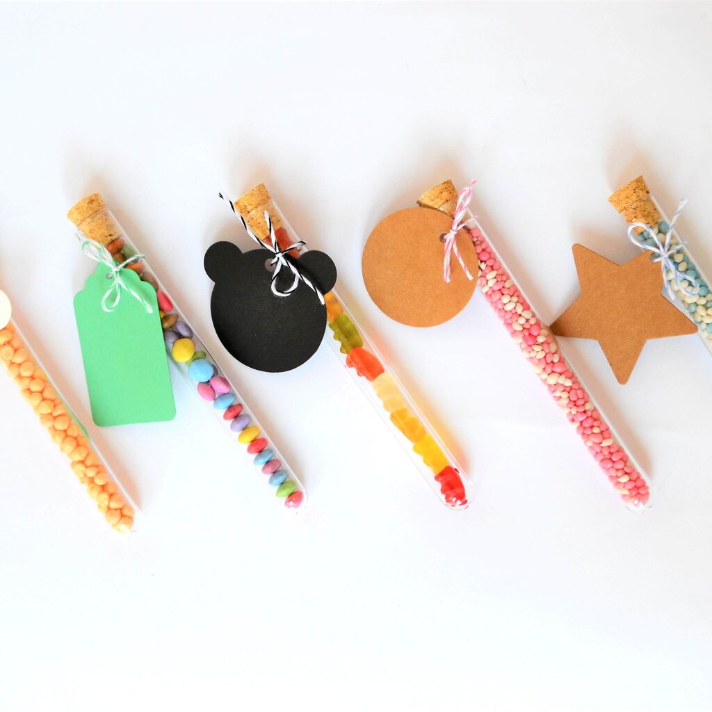 Plastic buisjes met kurk dop 5 x